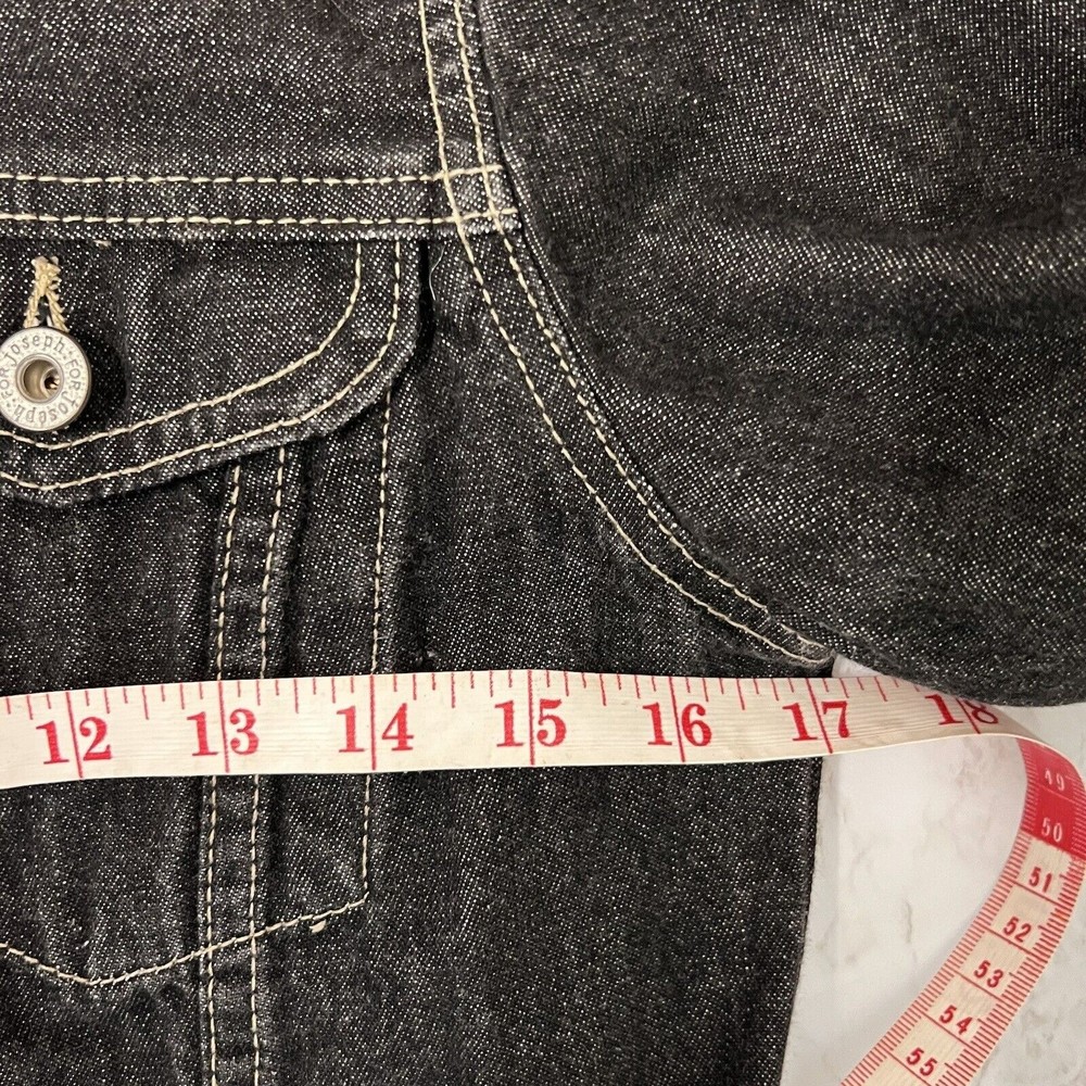 For Joseph for Nordstrom Jean Jacket Womens Small Black Denim 100% Cotton USA - Picture 16 of 16